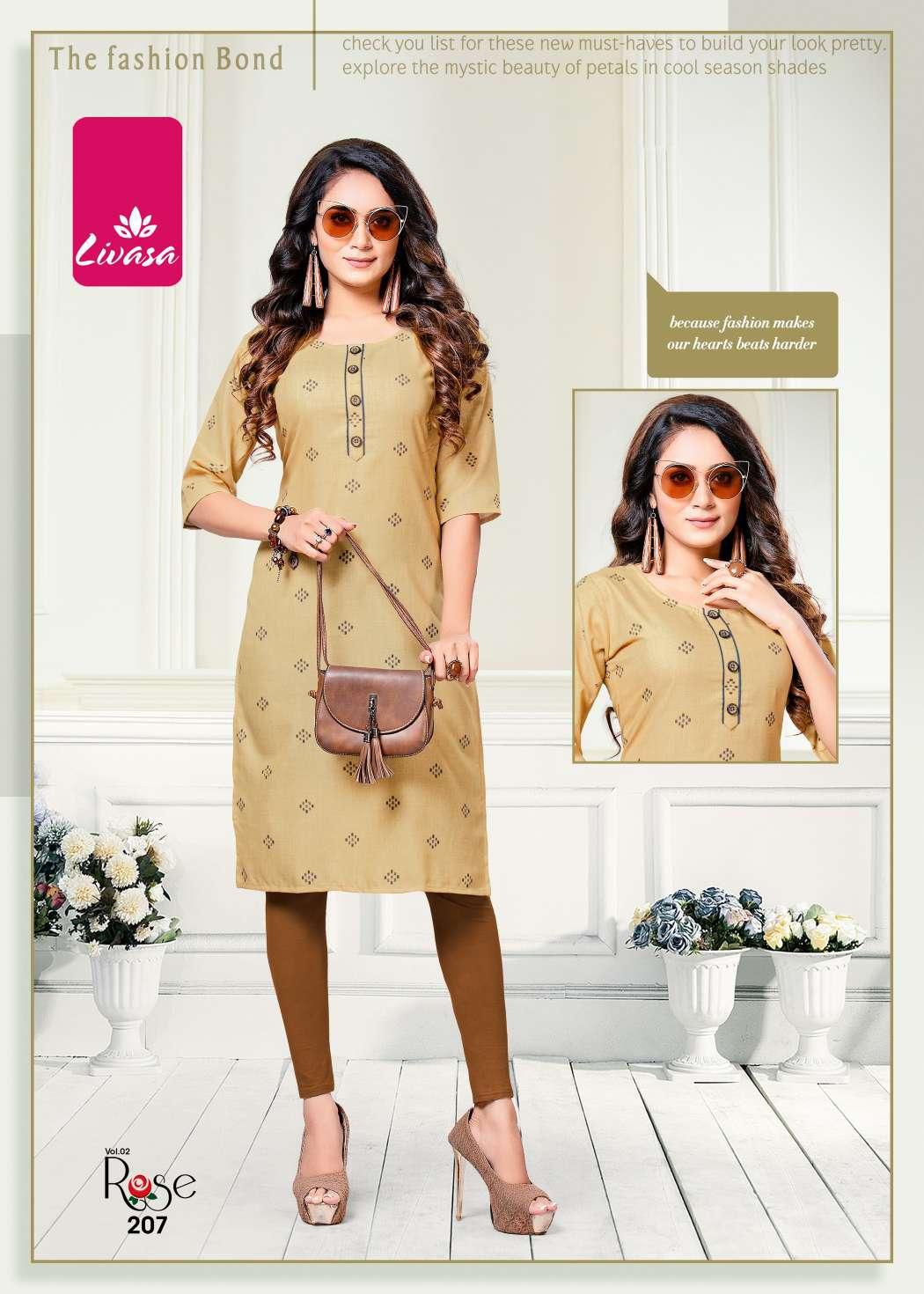 Livasa Rose 2 Cotton Printed Regular Wear Kurti Collection
